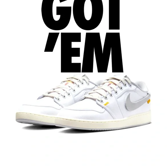 Ajko Jordan Retro Low Swoosh Laces White Giày Nike Air Jordan Low